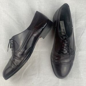 DANIELE FERRADINI Italian SIZE 12M Brown Mahogany Leather Dress Shoe (0678)